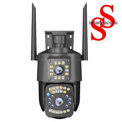 Уличная IP камера 4G/Wi-Fi с двумя линзами SC03 V380pro 4 Mп